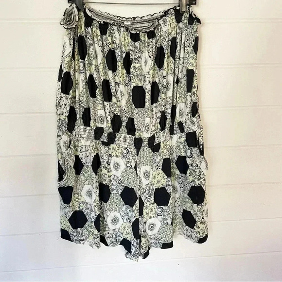 bp Pants - BP. Tube Top Strapless Elastic Waist Black Green Honeycomb Romper Size 1X
